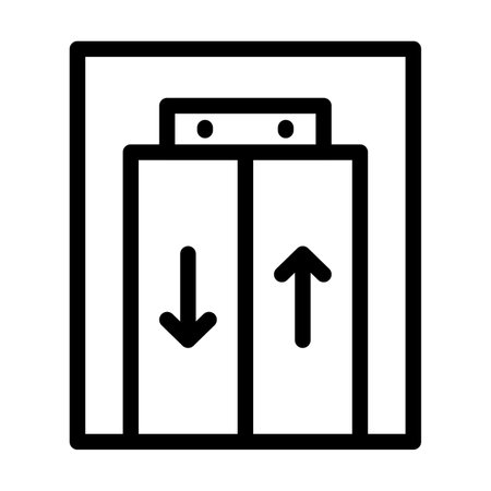 Elevator Vector Line Icon Designのイラスト素材