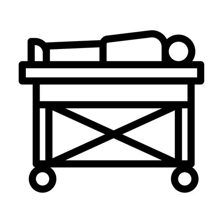 Dead body Vector Line Icon Designのイラスト素材