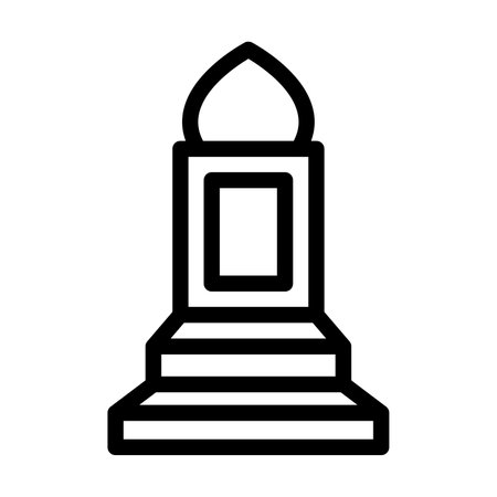 Mimbar Vector Line Icon Designのイラスト素材