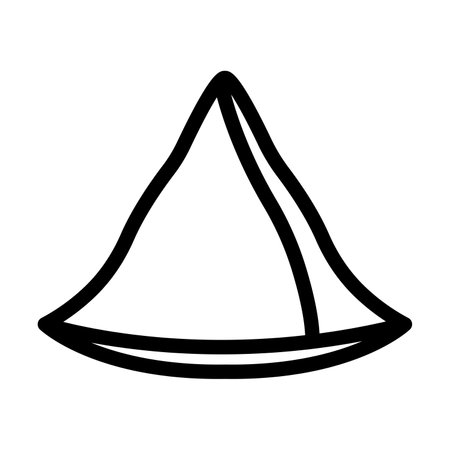 Samosa Vector Line Icon Designのイラスト素材