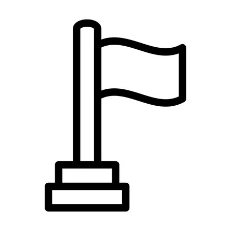 Flag Vector Line Icon Designのイラスト素材