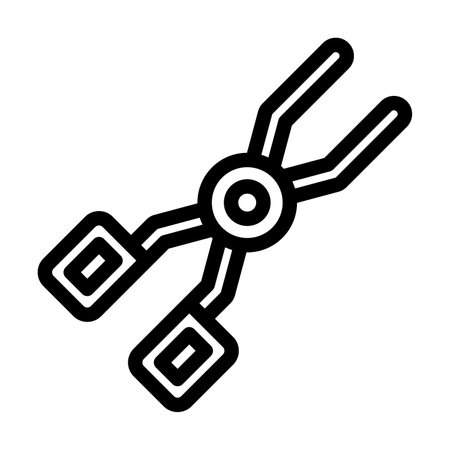 Tongs Vector Line Icon Designのイラスト素材