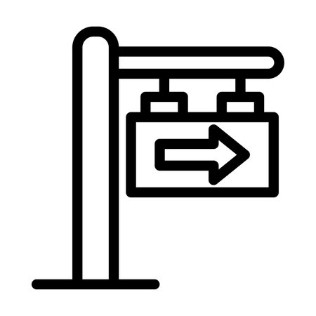 Signboard Right Icon Designのイラスト素材
