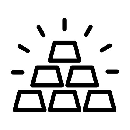 Gold Bars Icon Designのイラスト素材