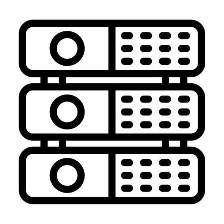 Server Vector Thick Line Icon For Personal And Commercial Use.のイラスト素材