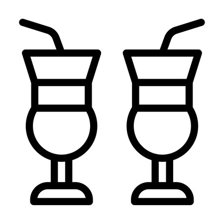 Drinks Vector Thick Line Icon For Personal And Commercial Use.のイラスト素材