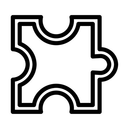 Jigsaw Vector Thick Line Icon For Personal And Commercial Use.のイラスト素材