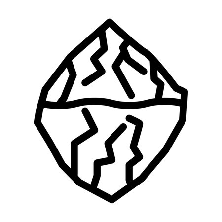 Glacier Vector Thick Line Icon For Personal And Commercial Use.のイラスト素材