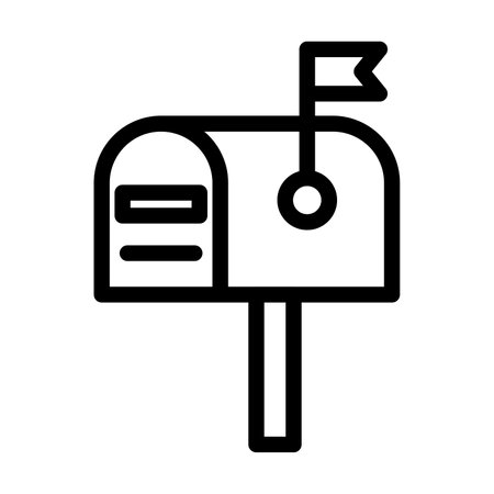 Mail Box Vector Thick Line Icon For Personal And Commercial Use.のイラスト素材