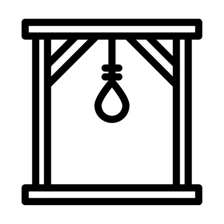 Gallows Vector Thick Line Icon For Personal And Commercial Use.のイラスト素材