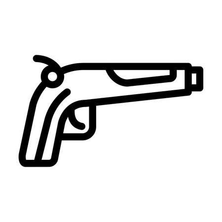 Gun Vector Thick Line Icon For Personal And Commercial Use.のイラスト素材