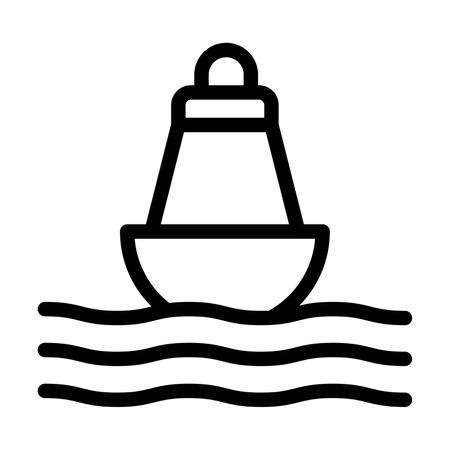 Buoy Vector Thick Line Icon For Personal And Commercial Use.のイラスト素材