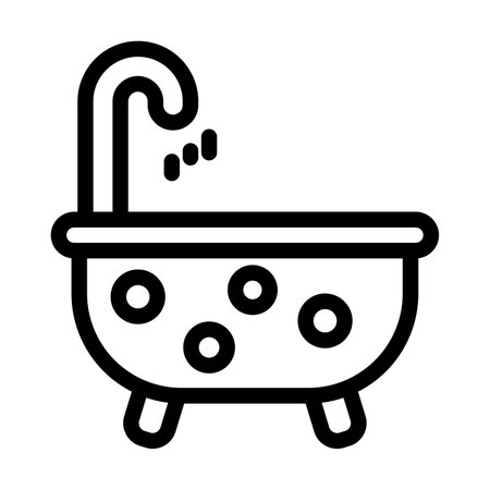 Bathtub Vector Thick Line Icon For Personal And Commercial Use.の写真素材