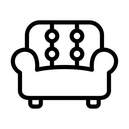 Couch Vector Thick Line Icon For Personal And Commercial Use.の写真素材