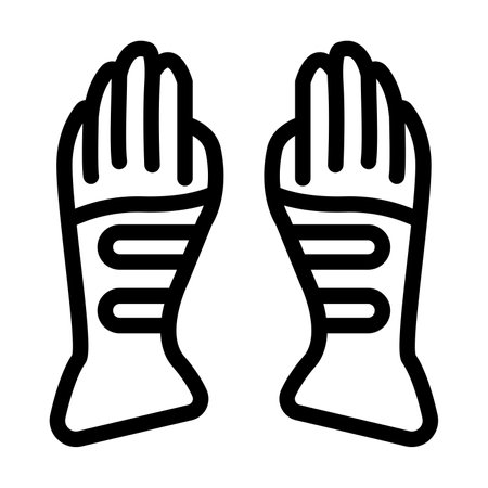Gloves Vector Thick Line Icon For Personal And Commercial Use.のイラスト素材