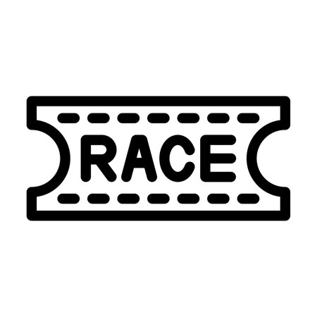 Race Pass Vector Thick Line Icon For Personal And Commercial Use.のイラスト素材
