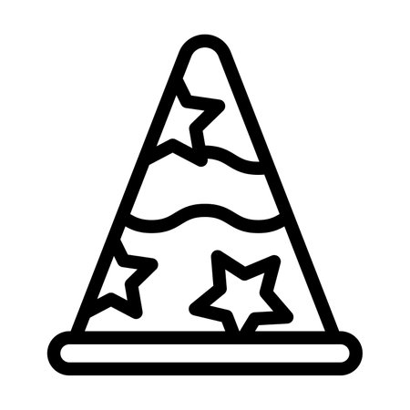 Party Hat Vector Thick Line Icon For Personal And Commercial Use.の写真素材