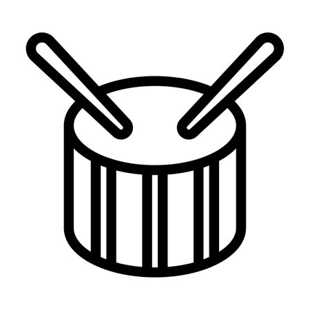 Drum Vector Thick Line Icon For Personal And Commercial Use.の写真素材