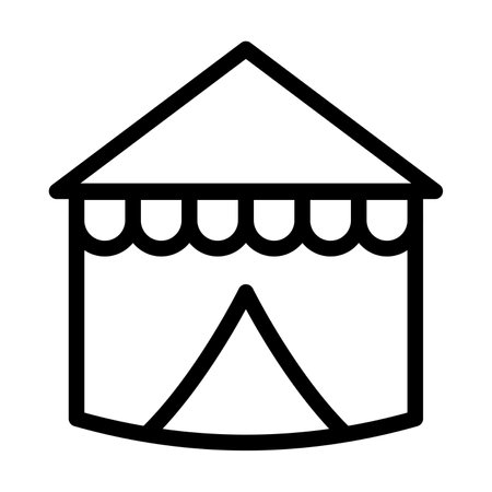 Circus Tent Vector Thick Line Icon For Personal And Commercial Use.の写真素材