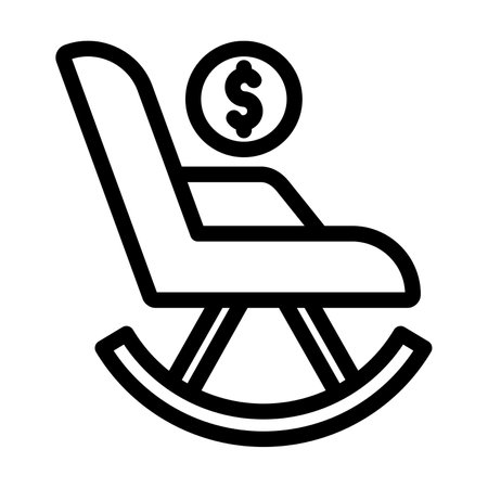 Retirement Vector Thick Line Icon For Personal And Commercial Use.の写真素材