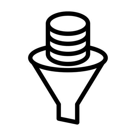 Filtering Data Vector Thick Line Icon For Personal And Commercial Use.の写真素材