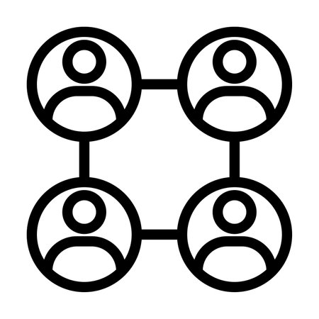 Social Network Vector Thick Line Icon For Personal And Commercial Use.の写真素材