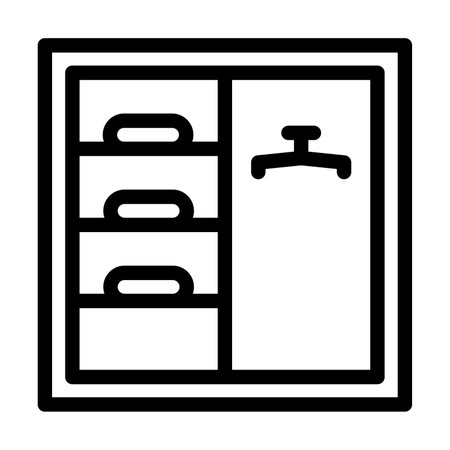 Closet Vector Thick Line Icon For Personal And Commercial Use.の写真素材