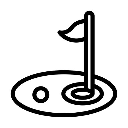 Golf Vector Thick Line Icon For Personal And Commercial Use.の写真素材