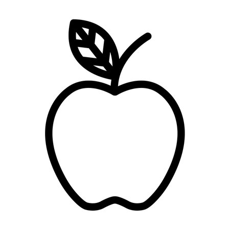 Apple Vector Thick Line Icon For Personal And Commercial Use.の写真素材