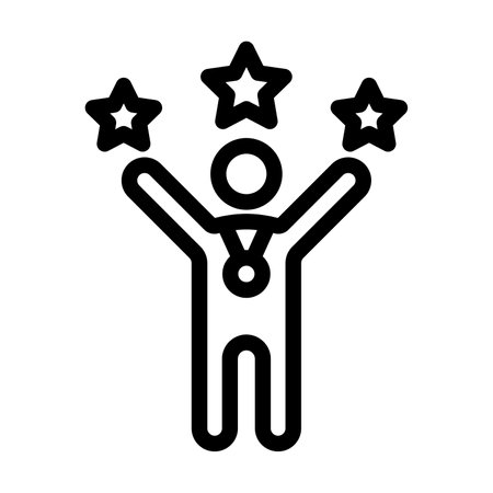 Success Vector Thick Line Icon For Personal And Commercial Use.の写真素材