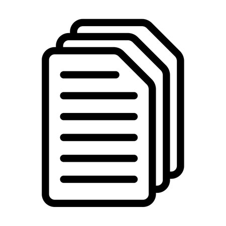 Documents Vector Thick Line Icon For Personal And Commercial Use.の写真素材