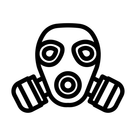 Gas Mask Vector Thick Line Icon For Personal And Commercial Use.の写真素材