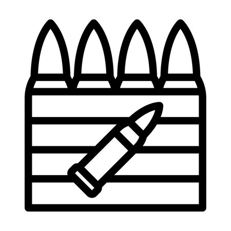 Ammunition Vector Thick Line Icon For Personal And Commercial Use.の写真素材
