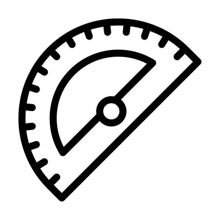 Protractor Vector Thick Line Icon For Personal And Commercial Use.の写真素材