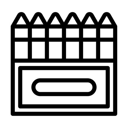 Crayons Vector Thick Line Icon For Personal And Commercial Use.の写真素材