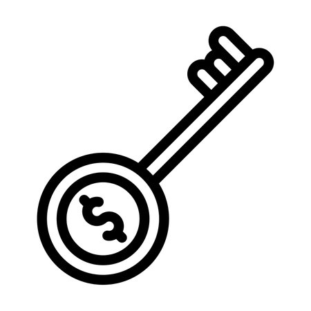 Key Of Success Vector Thick Line Icon For Personal And Commercial Use.の写真素材