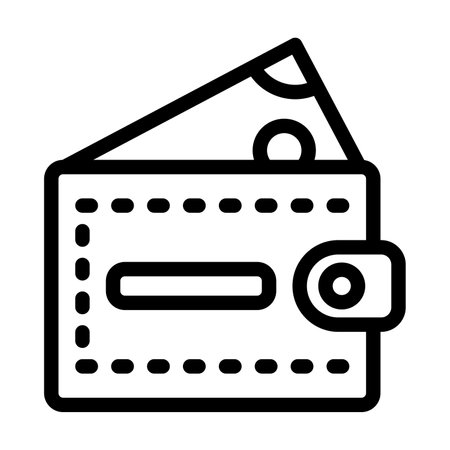 Wallet Vector Thick Line Icon For Personal And Commercial Use.の写真素材