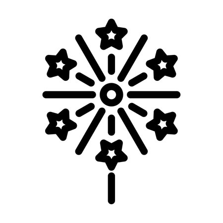 Fireworks Vector Thick Line Icon For Personal And Commercial Use.の写真素材