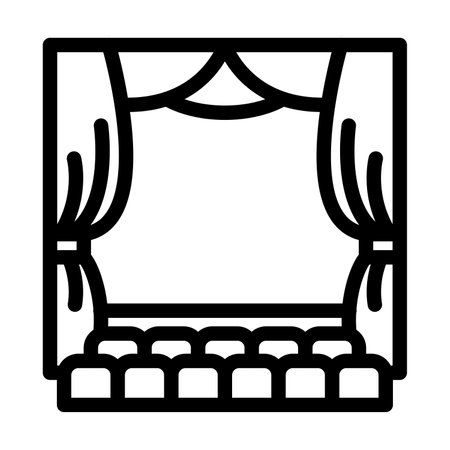 Theater Vector Thick Line Icon For Personal And Commercial Use.の写真素材