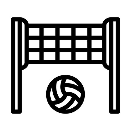 Beach Volleyball Vector Thick Line Icon For Personal And Commercial Use.の写真素材