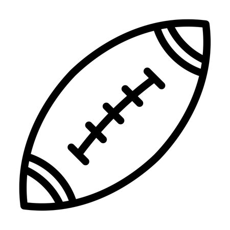 American Football Vector Thick Line Icon For Personal And Commercial Use.の写真素材