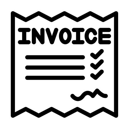 Invoice Vector Thick Line Icon For Personal And Commercial Use.の写真素材