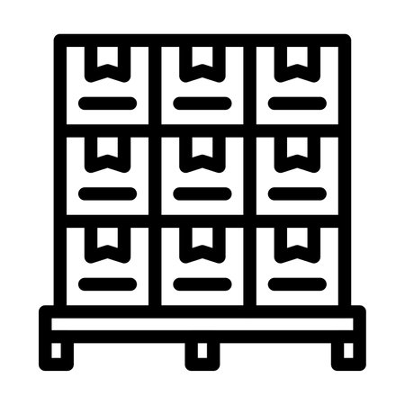 Pallet Vector Thick Line Icon For Personal And Commercial Use.の写真素材
