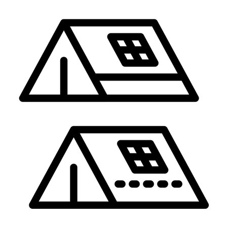 Refuge Vector Thick Line Icon For Personal And Commercial Use.の写真素材