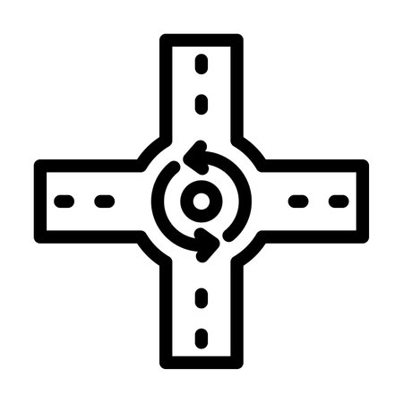 Roundabout Vector Thick Line Icon For Personal And Commercial Use.の写真素材