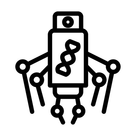 Nano Machine Vector Thick Line Icon For Personal And Commercial Use.の写真素材