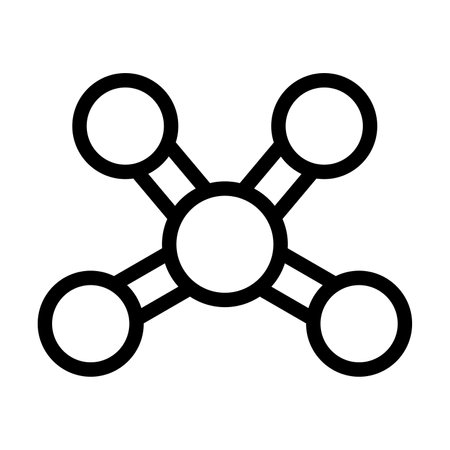 Molecule Vector Thick Line Icon For Personal And Commercial Use.の写真素材