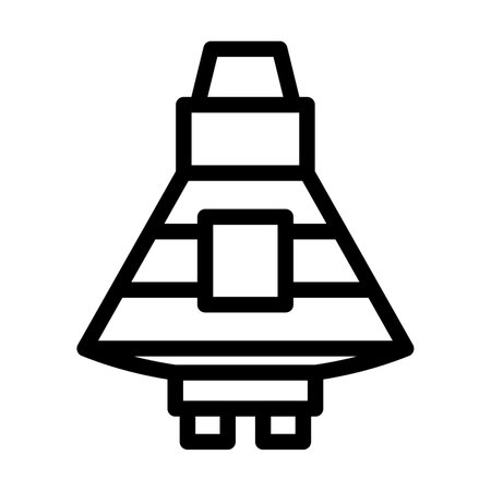 Space Capsule Vector Thick Line Icon For Personal And Commercial Use.の写真素材