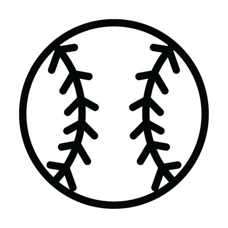 Baseball Vector Thick Line Icon For Personal And Commercial Use.の写真素材