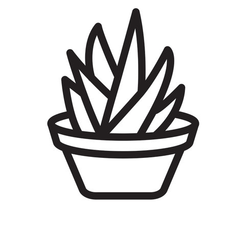 Aloe Vera Vector Thick Line Icon For Personal And Commercial Use.の写真素材